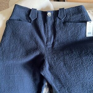NWT Joie Tao dark blue textured flare pants, size 6